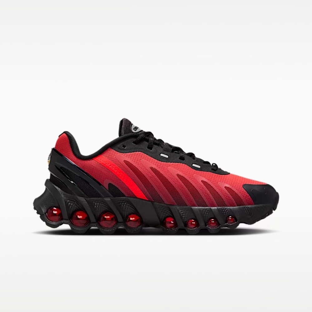 Nike Kids Red and Black Gradient Sneakers - Picture 3 of 9